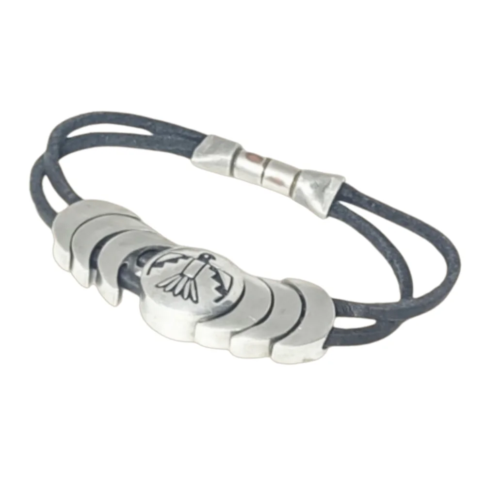 Thunderbird Protector Leather Bracelet w/ Magnetic Closure | Unisex